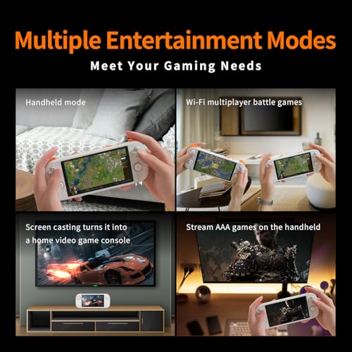 Image of Air X Android Handheld Game Console, 5.5 inch IPS Touchscreen Retro Gaming Console, Snapdragon 662, 4GB RAM 64GB eMMC, RGB Hall Joysticks & Triggers, Active Cooling, 5000mAh Battery [White]