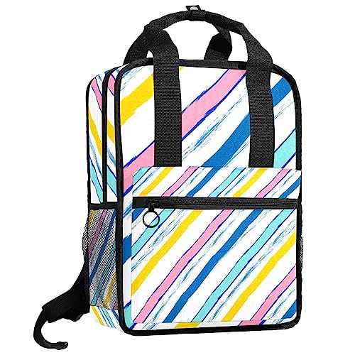 Sac à dos pour garçons multicolore, cartable filles texture bois avec bretelles réglables