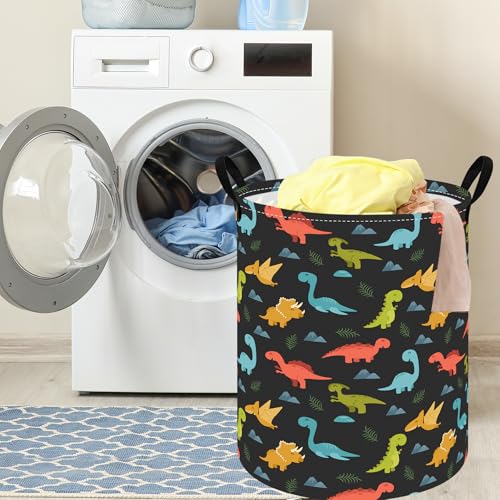 Image of Boys Foldable Storage Basket 63L Kids Hamper with Waterproof Lining & Leather Handles Baby Organizer Bins for Boys' Bedroom, Laundry, Toys, and Gift