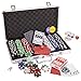 Silly Goose Poker Chip Set, Poker Chips (300/11.5 gr), Color Dice (5), Playing Cards (2) Aluminum Case w/Key (1), Buttons (3)