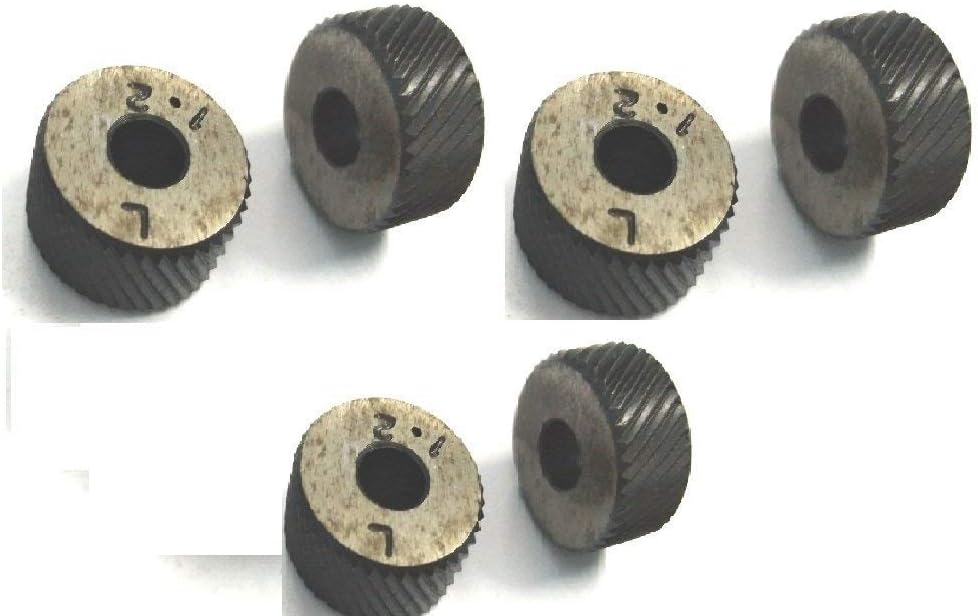 Spare Knurls 3 Pairs Alloy Steel EN31-LH & RH Diagonal Line Form Diamond Pattern
