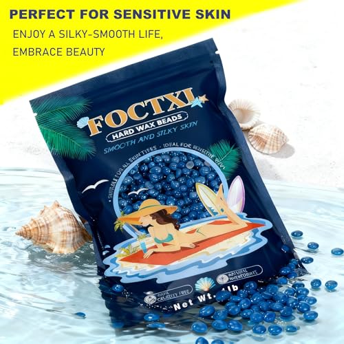Image of Hard Wax Beads, 1lb Wax Beans for Hair Removal Sensitive Skin - Coarse Hair Formula - Brazilian Bikini, Face, Eyebrows, Underarms, Arms, Chest, Back, Legs(450g)