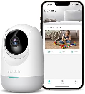 Botslab C211 2K Pro WiFi 360° Akıllı Güvenlik Kamerası İç Mekan IP Kamera Bebek Monitörü Evcil Hayvan Kamerası Hareket Algılama İnsan Takibi İki Yönlü Ses Gece Görüşü