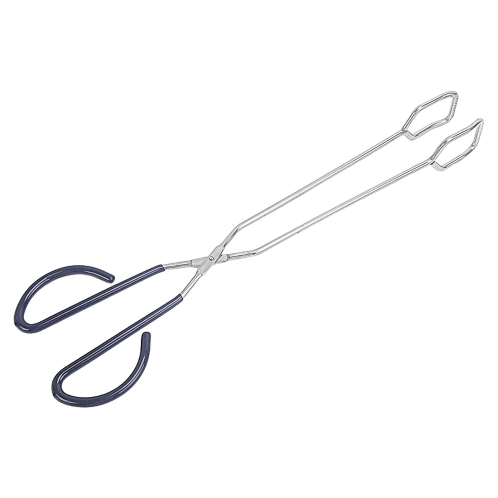 Stainless Steel Cooking Scissor Tongs with Handles 41x6x2cm for Cooking Metal Grilling Barbecue Tongs Kitchen Utensils Baking Bread Food Tong for Barbecue BBQ Grilling Frying