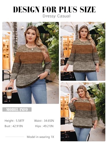 Image of Chulianyouhuo Womens Plus Size Tops 3 /4 Sleeve Casual T Shirts