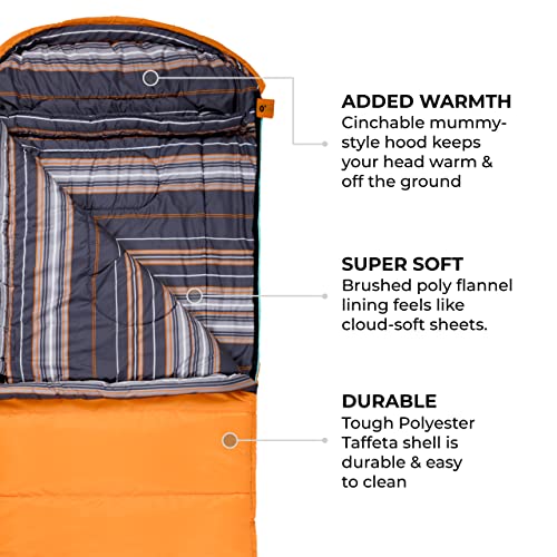 Saco de Dormir TETON Celsius -25°C, Ideal para Acampar en Familia