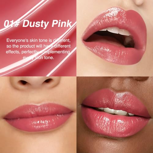 Image of evpct Dusty Pink Honey Lipstick Moisturizing Tinted Lip Balm for Old Women