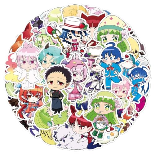 入間くん グッズ 鈴木入間 アスモデウス ウァラク アザゼル テッカー セット シール 50枚入り キャラクター ステッカー かわいい 萌え グッズ 貼り紙 自転車 ノートパソコン 携帯 マグカップ シール 飾り[非公式] [並行輸入品]