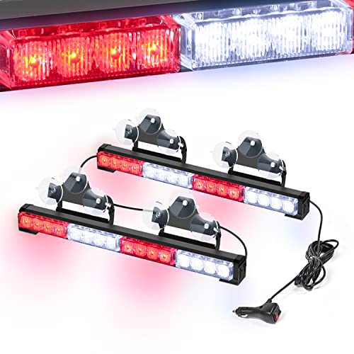 Nilight Traffic Advisor Emergency Strobe Light Bar 2 in 1 17Inch 32LED 23 Flash Patterns Directional Safety Warning Lights with Cigar Lighter on Trucks Police Construction Vehicles by Nilight - Used condition - US$21.92