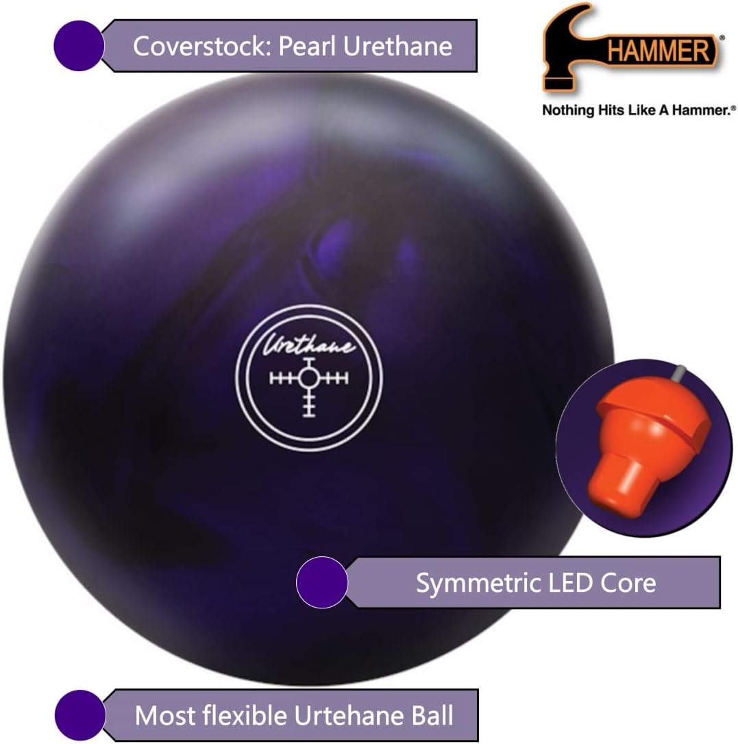 パープルパールウレタン HAMMER ボウリングボール 15ポンド HAMMER