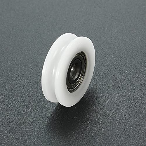 CHONSE Rolamento de roda traseira, 6 peças, 5 x 24 x 7 mm, rolagem redonda de nylon com entalhe em U