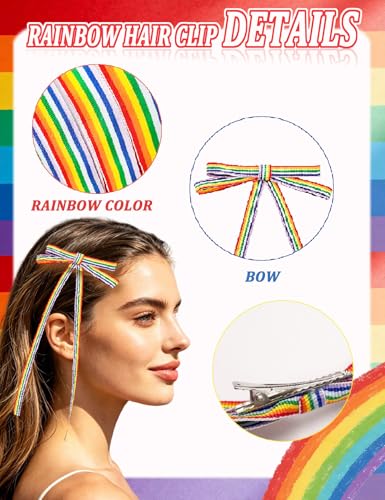 6 Pinzas de Cinta Arcoíris para Día del Orgullo miniatura 5