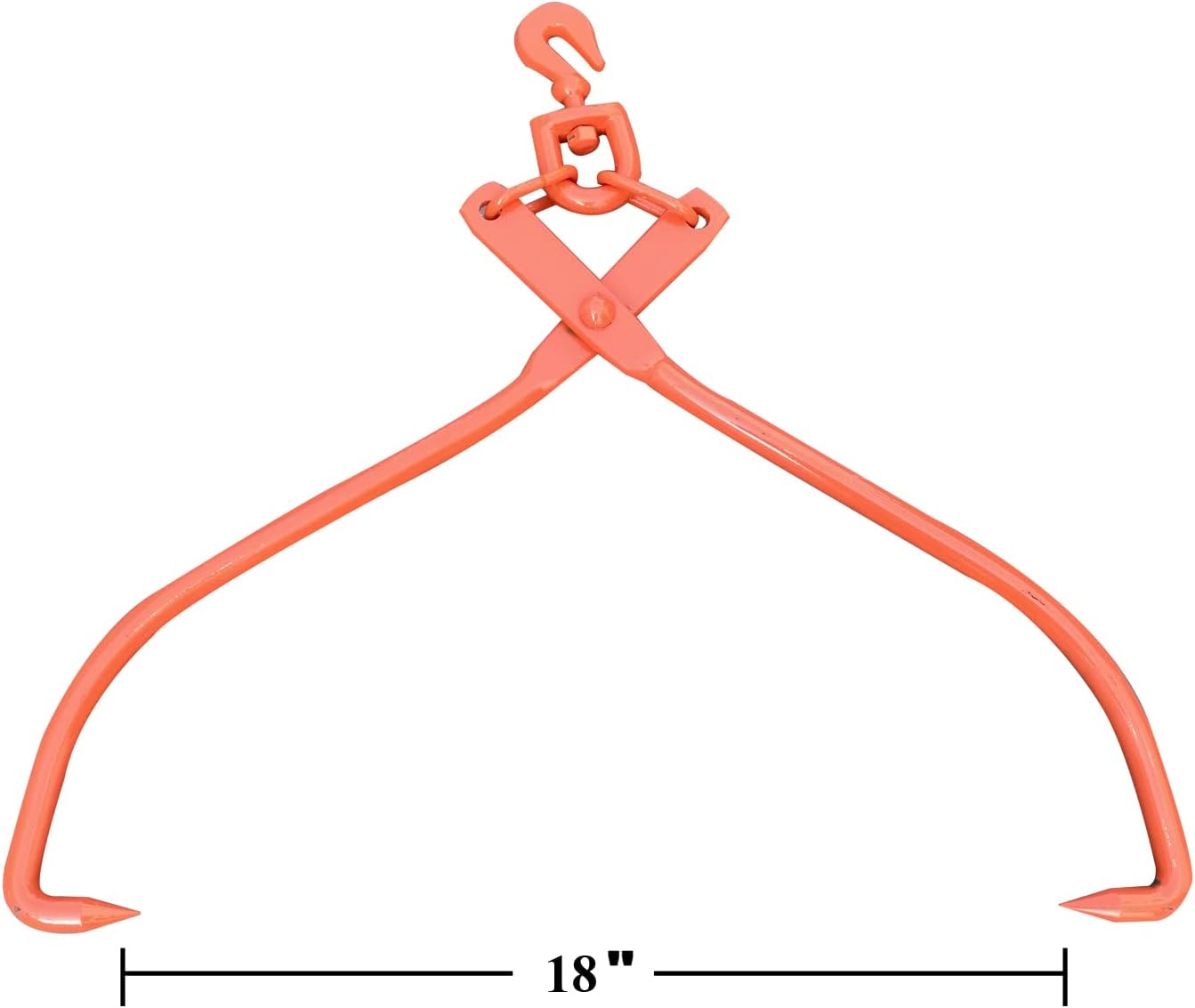 Skidding Tongs Log Lifting/Swivel Dragging Steel Tongs Log Lifting, Handling, Dragging & Carrying Tool / 18inch Jaw Opening (18"-Swivel)
