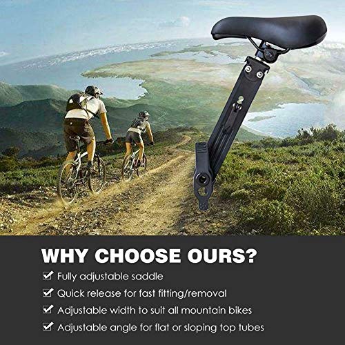 Assento infantil para bicicletas de montanha e assentos de bicicleta montados na frente, preto – Pro