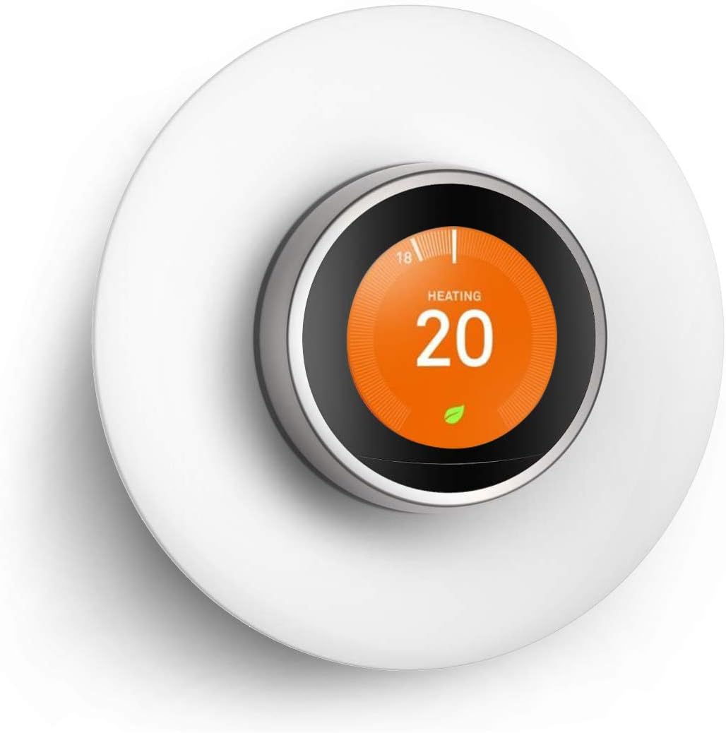 Veetop Upgrading Wall Plate Cover for Nest Learning Thermostat 3rd 2nd 1st Generation(Hard ABS Material/6.3 Inch/White)