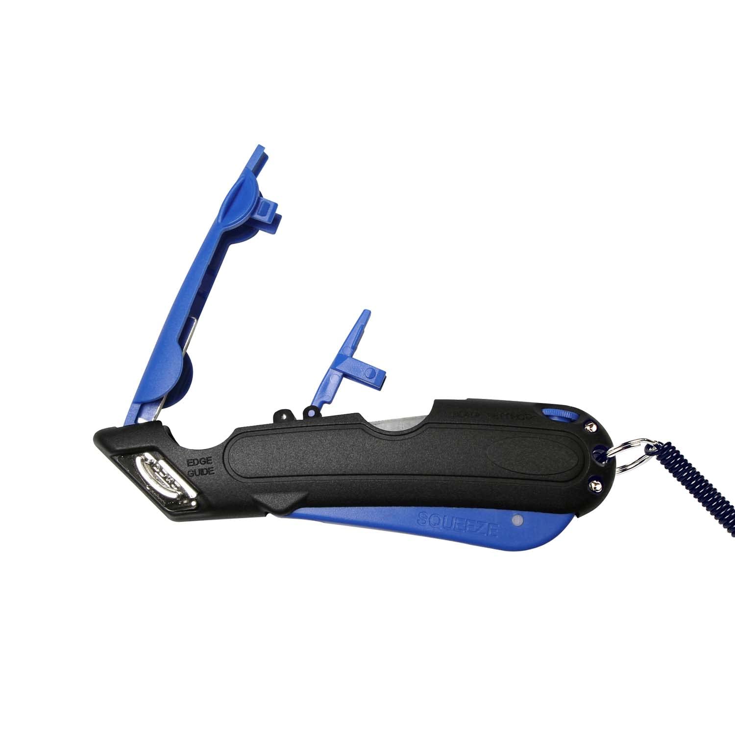 COSCO 091524 Box Cutter Knife w/Shielded Blade, Black/Blue