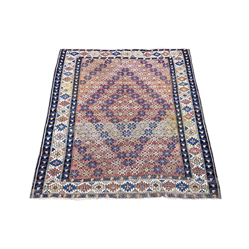 Honey Brown Antique Caucasian Kazak Rug