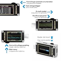 Helpers Lab USB-C Typ-C Voltmeter Amperemeter Tester QC2.0 QC3.0 QC4.0 PD2.0 PD3.0 SuperVOOC FCP SCP Auslöser, Ablesen des Kabels der E-Marke,Mit Gravitationssensor 1,14-Zoll IPS Farb LCD Display – Ansicht 8