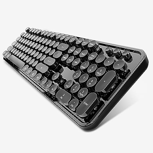 Clavier sans fil machine à écrire et souris sans fil noire - 7