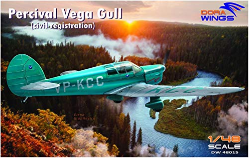 Dora Wings 48015 Percival Vega Gull registros civiles 1:48 Kit de modelo de avión