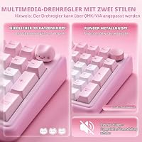 YUNZII B98 PRO QMK/VIA Gaming-Tastatur (Rosa, Milk V2 Linear Switch) – Ansicht 8