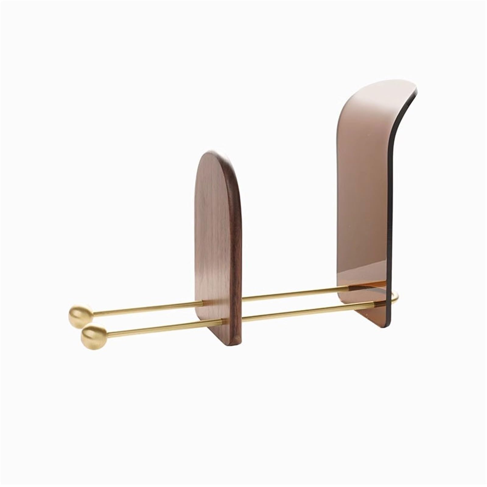 B3F7M4R9J2 CD stand Creative Adjustable Wooden Light Luxury CD Record Rack Bookends with Metal Base