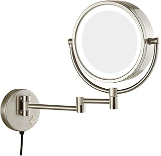 BWBW Espejo de maquillaje LED de 10 aumentos,...