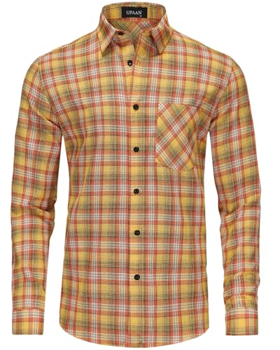 Amazon.com: Men's Flannel Button Down Shirt Regular Fit Long