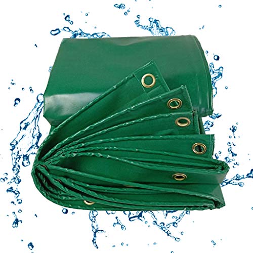 wasserdichte Plane Mit Ösen, Dicke wasserdichte, UV-Beständige, Reißfeste Plane, Grün Für Balkon Boden Camping Pavillon Gartenmöbel Gartenlounge