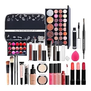 Komplettset Für Anfängerinnen, 27-Teiliges Makeup Kit, Mehrzweck Starter Bundle, Kosmetik Set Mit Concealer, Lipgloss