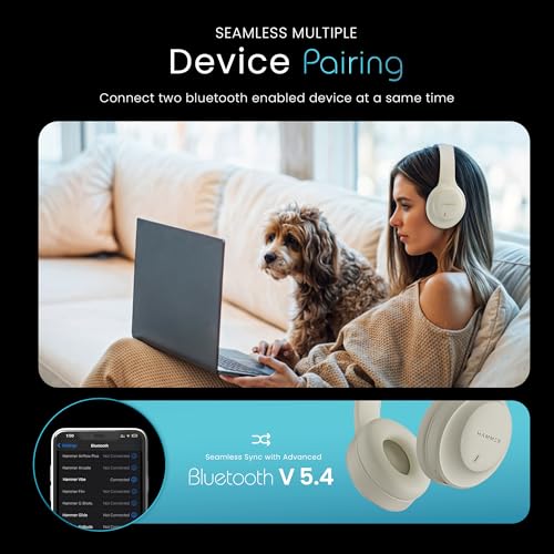 HAMMER Store HAMMER Vibe ENC Bluetooth Headphones, Beige - Image 6