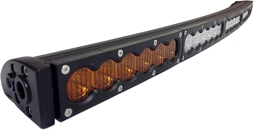 Miniatura 5 de Barra de luz LED curvada de doble color, 25 pulgadas, 120 W, barra de luz todoterreno blanca ámbar amarillo, haz combinado de inundación, luz LED de