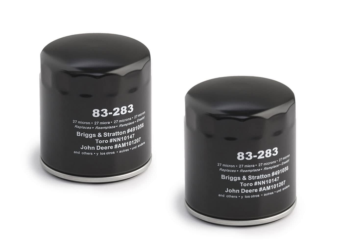 For 83-283 Pack of 2 Oil Filters Replaces For John Deere AM101207