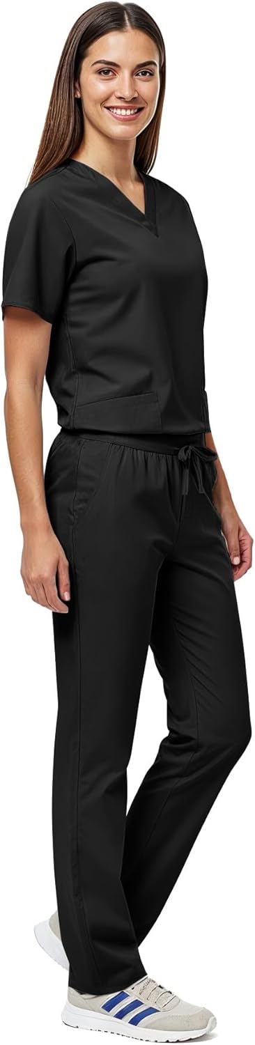 Natural Uniforms Unisex Scrub Set-Top and Pant Set (Standard Workwear Scrub Set)