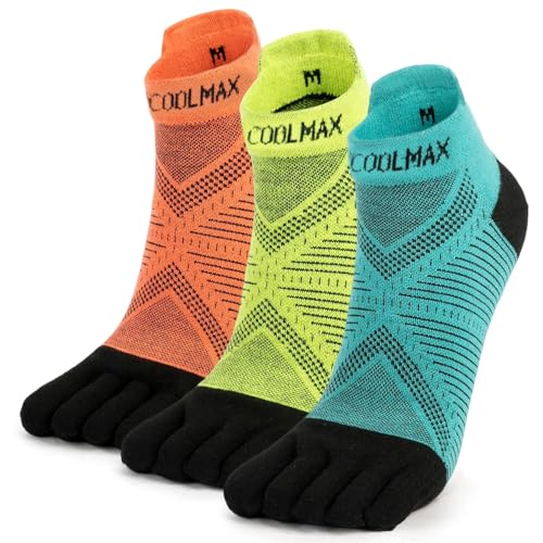 Image of Toe Socks Cool-max Running Socks for Men Women 3 Pairs Athletic Breathable Five Finger Socks