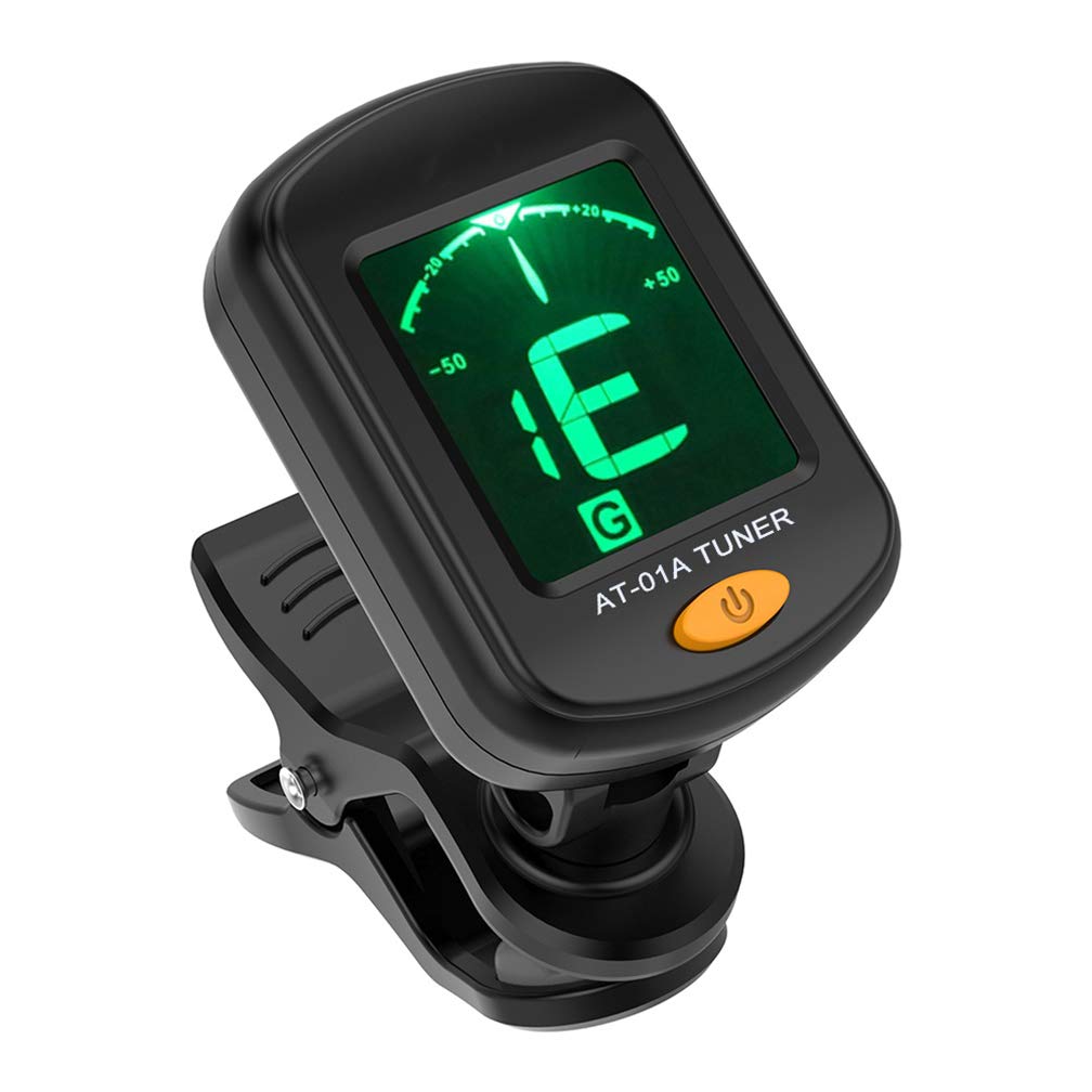 Sintonizzatore Digitale per Chitarra, sintonizzatore a Clip Girevole Display LCD per Chitarra Acustica cromatica Basso Accessori per Chitarra Ukulele