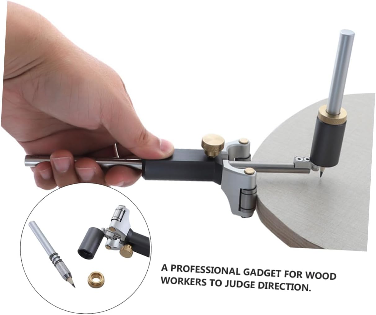 SOLUSTRE Two-in-one Adjustable Scribber 0-120mm Curved and Parallel Line Marking Tool Portable Handheld Woodworker Accessory for Precision Layout and Metalworking Random Color