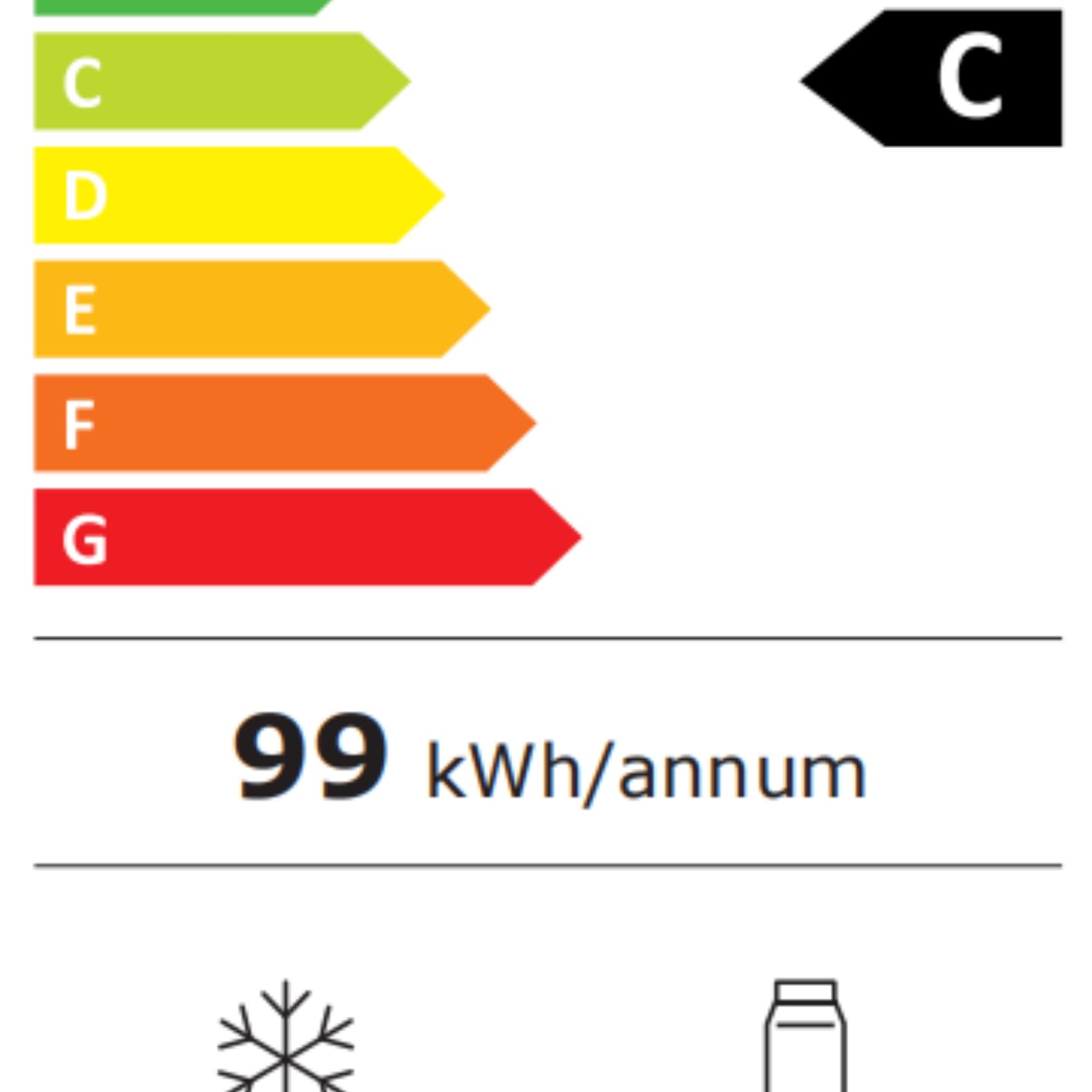 Mini Frigo Congélateur Combiné 2 Portes 60 L Compact 41 cm (Jaune) | -18°C freezer, 45 dB silencieux, 7 niveaux 0-10°C, LED, étagères réglables, pour Chambre, Bureau et Salon, 41×45×89 cm