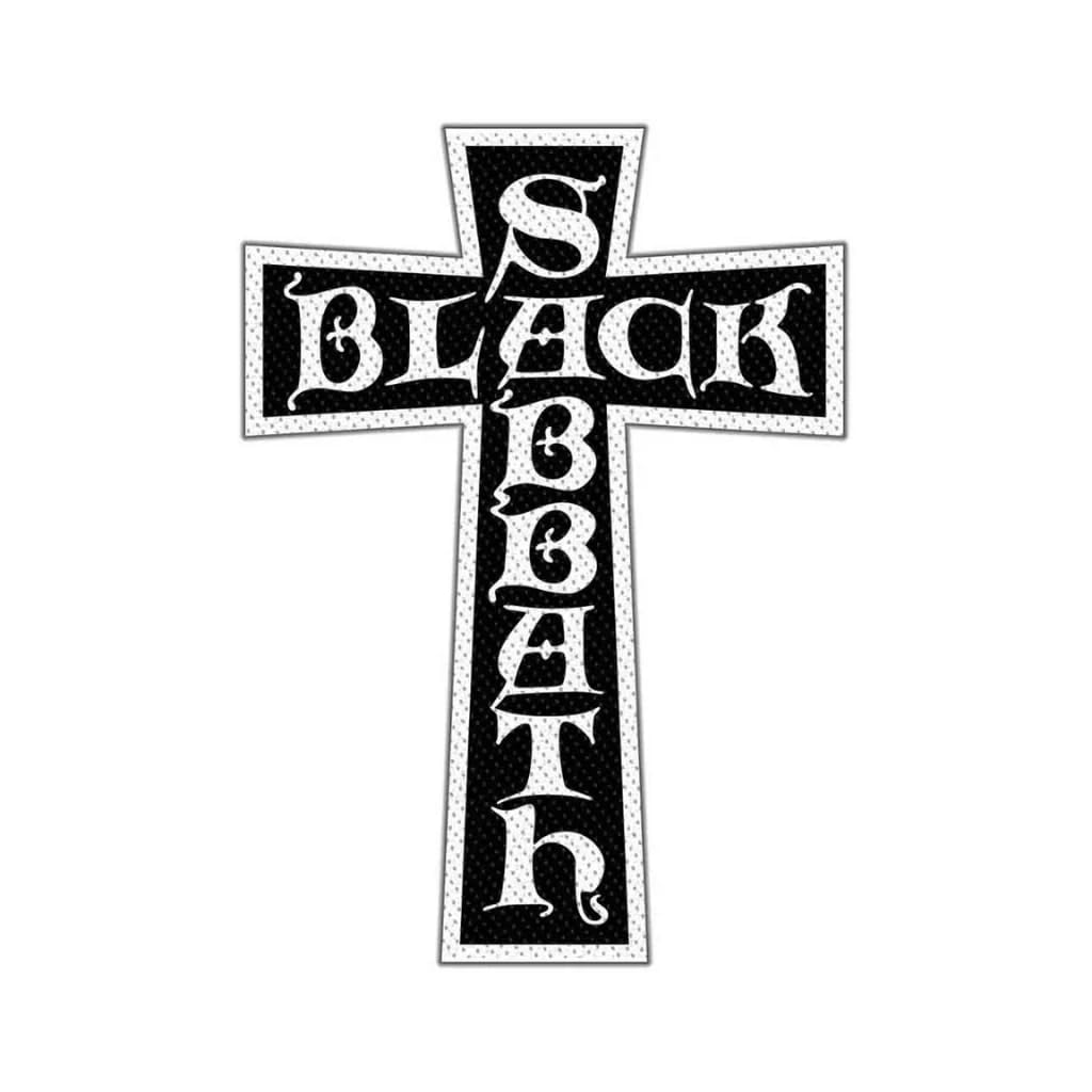 Black Sabbath Cross Logo Cut Out Patch NEW OFFICIAL