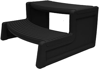 Confer Plastics Resin Multi Purpose Outdoor Non Slip Portable Spa and Hot Tub Handi-Step Deck Patio Steps Accessories, Black