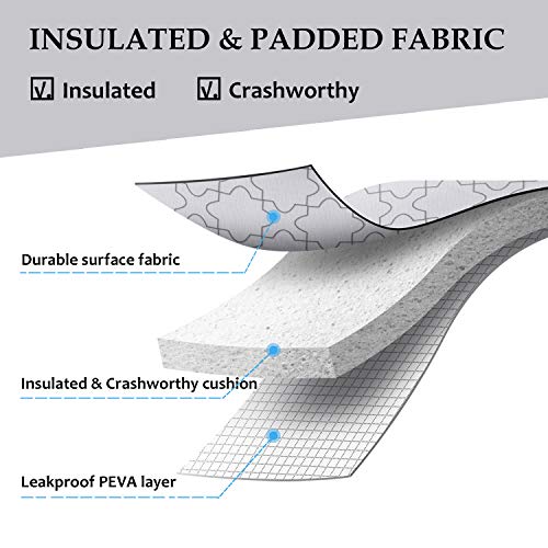 Tirrinia Insulated Wine Gift Carrier Tote - Travel Padded 2 Bottle Wine/Champagne Cooler Bag With Handle And Adjustable Shoulder Strap, Great Wine Lover Gift, White #TOP6