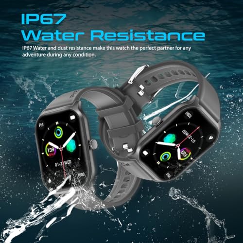 Image of Promate Xwatch-B2 Smartwatch with 2.01 inch Ultra Large Display,BT Calling,15 Days Battery Life,123+ Sports Mode,IP67 Water Proof,Smart Notification,Real-Time HR Monitor,200+ Watch Faces (Graphite)