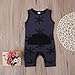 Infant Baby Boys Girls Sleeveless Romper Basic Solid Color One-Piece Jumpsuit (Navy, 3-6M)