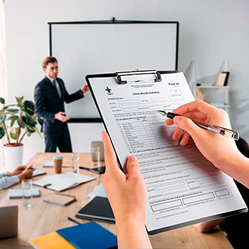 HERKKA Klemmbretter, 15 Stück Kunststoff Büro-Klemmbretter, Klemmbrett mit niedrigem Profil-Clip, Standard-A4-Buchstabengröße, Größe 31,8 x 22,9 cm