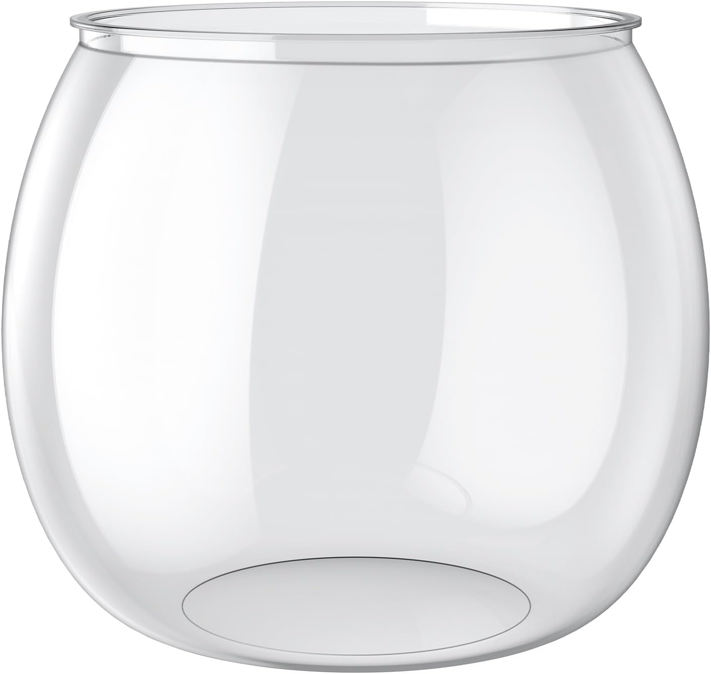 Pawfly 3 Gallon Clear Plastic Fish Bowl - Shatterproof Betta Goldfish Tank, Unbreakable Desktop Aquarium for Small Fish, Decorative Globe Vase