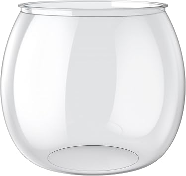 Pawfly Small Plastic Fish Bowl, Clear Round 3 Gallon Fish Tank for Little Fish, Unbreakable Small Fishbowl Desktop Aquarium, Shatterproof Betta Fish Tank Goldfish Bowl, Decorative Globe Vase