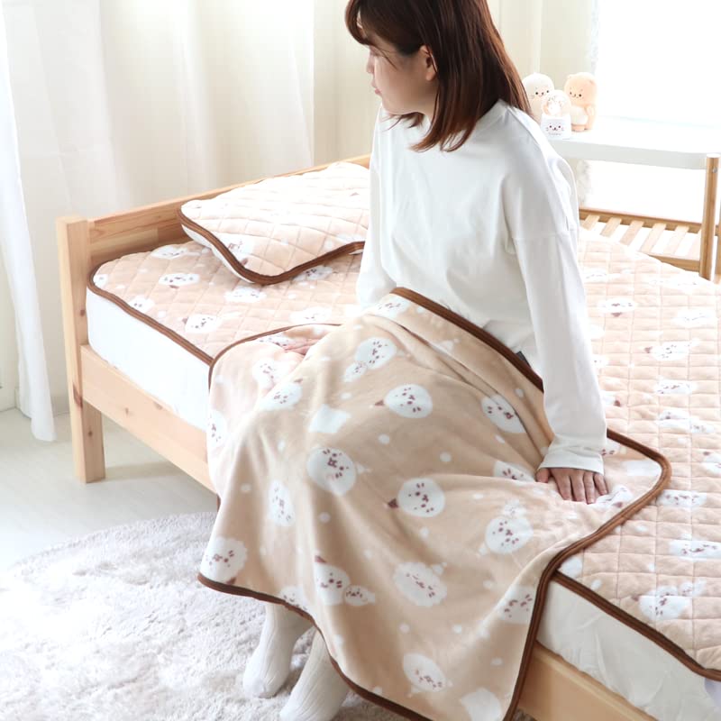 Amazon.co.jp: しろたん ひざかけ 70×100cm 《お休み柄》 あったか