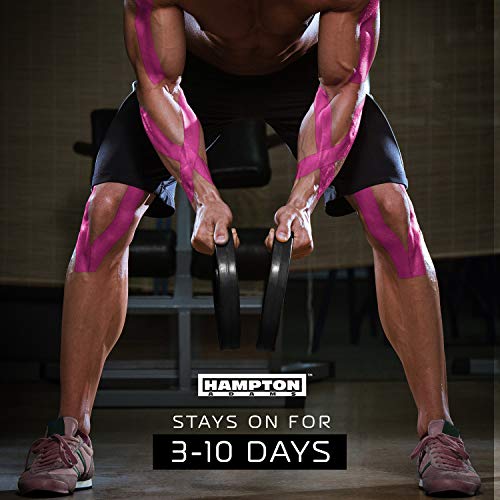 Image of Hampton Adams | As Seen on Shark Tank | Original Kinesiology Tape | 135ft Uncut Bulk Roll | Supports & Protects Muscle Wrist Knee Shoulder Back Plantar Fasciitis | Waterproof Hypoallergenic (Pink)