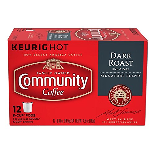 Community Coffee Single-Serve Cups, Dark Roast, 72-Count