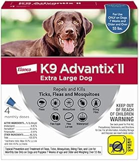 K9 Advantix II Flea and Tick Prevention for Extra-Large Dogs 4-Pack, Over 55 Pounds